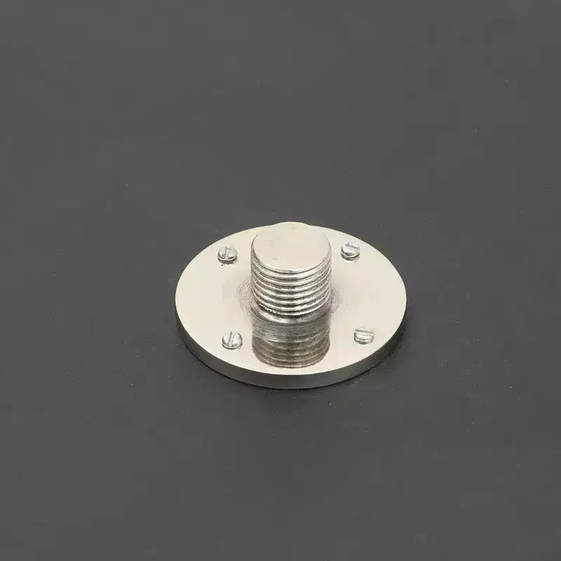 Set di 3 Tavolini Nidi Rotondi Argento, Tavolini Laterali con Piano in Resina Marrone e Bianco