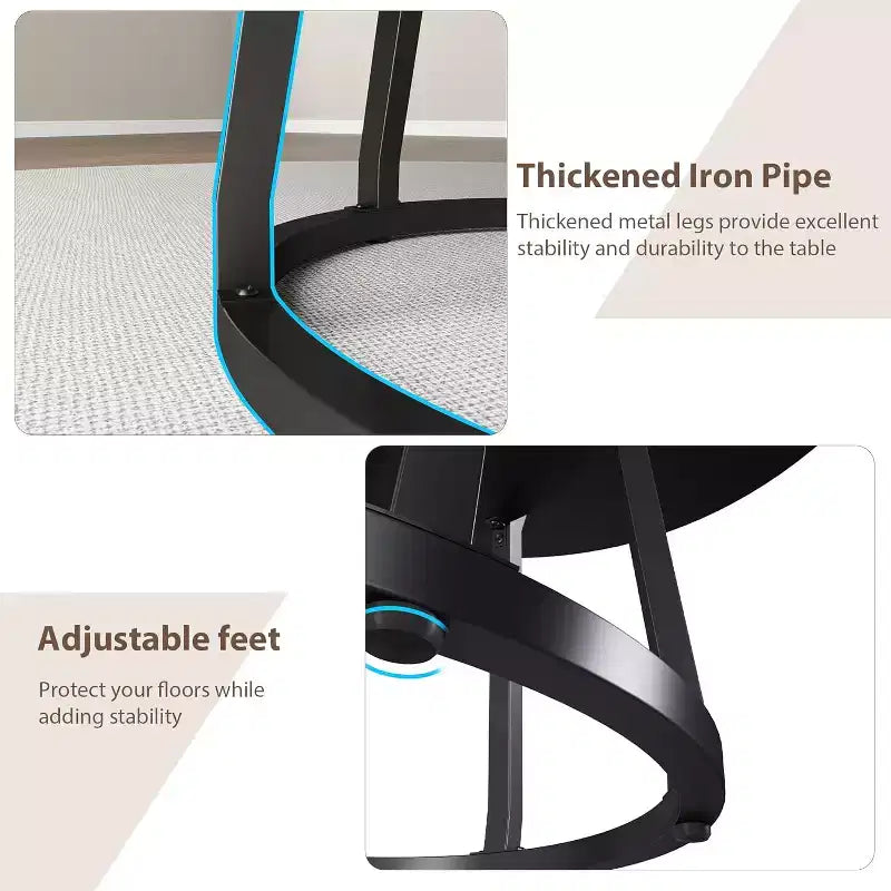Tavolo da Pranzo Rotondo per 4-6, 120 cm, Base Contenitore — Nero / Grigio / Naturale / Legno+Nero