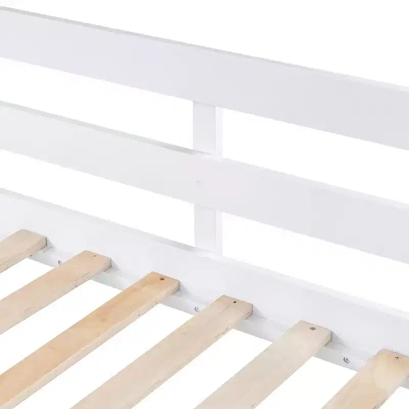 Letto a soppalco singolo grigio/bianco con scrivania, armadietto e mensole