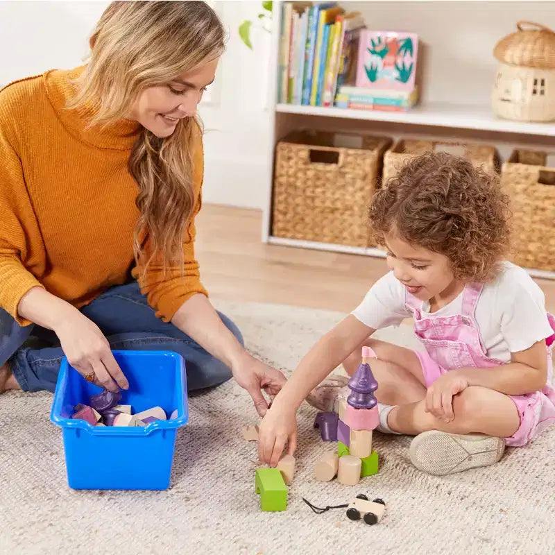 Armadio portacontenitori a 12 scomparti 3x4 con 15 contenitori, per aula bambini