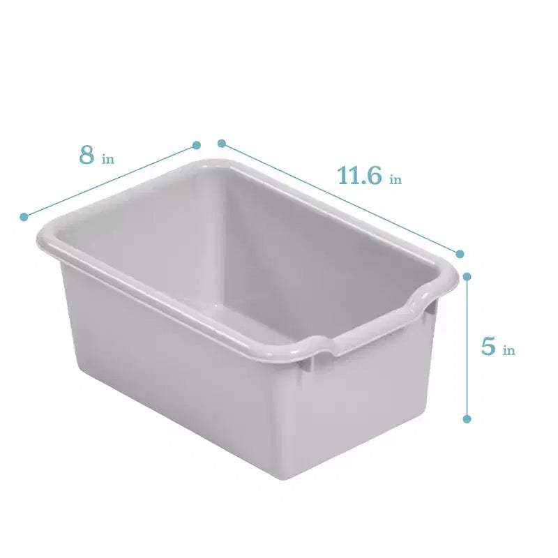 Armadio portacontenitori a 12 scomparti 3x4 con 15 contenitori, per aula bambini