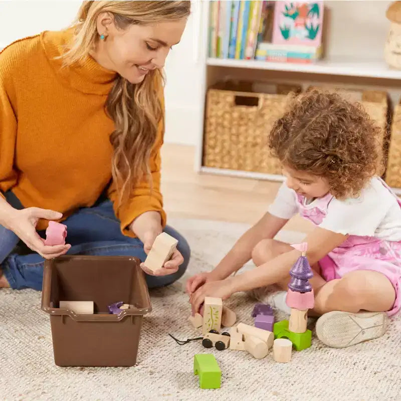 Armadio portacontenitori a 12 scomparti 3x4 con 15 contenitori, per aula bambini