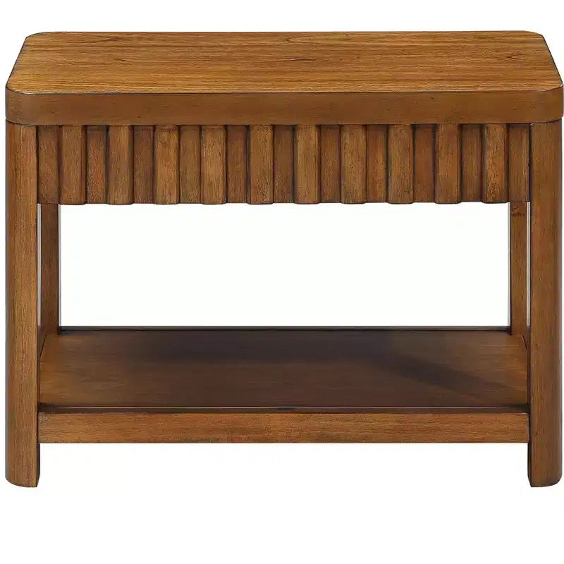 Tavolino marrone rettangolare con ripiano aperto, 63,5 cm