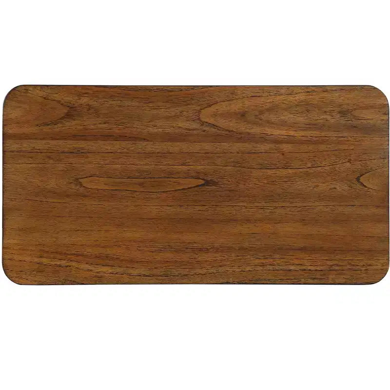 Tavolino marrone rettangolare con ripiano aperto, 63,5 cm