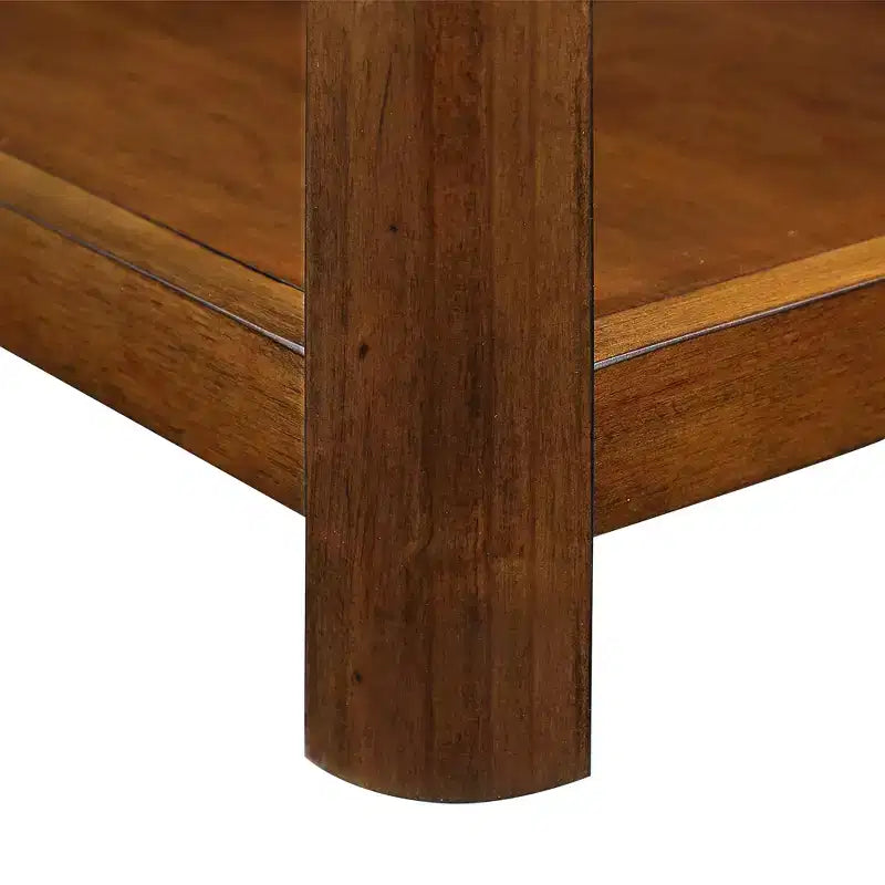 Tavolino marrone rettangolare con ripiano aperto, 63,5 cm