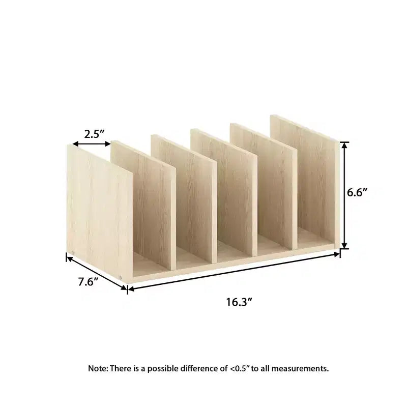 Portadocumenti da scrivania in espresso/quercia - 5 scomparti, utente singolo