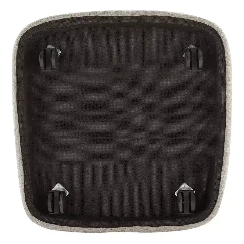Sedia da pranzo imbottita beige/grano con rotelle e schienale avvolgente, 1 posto