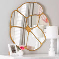 Baxton Studio Novia Antique Goldleaf Flower Accent Wall Mirror