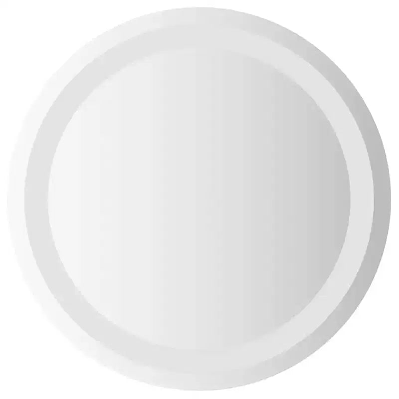 Specchio da bagno rotondo a parete con LED, argento, 15.7"