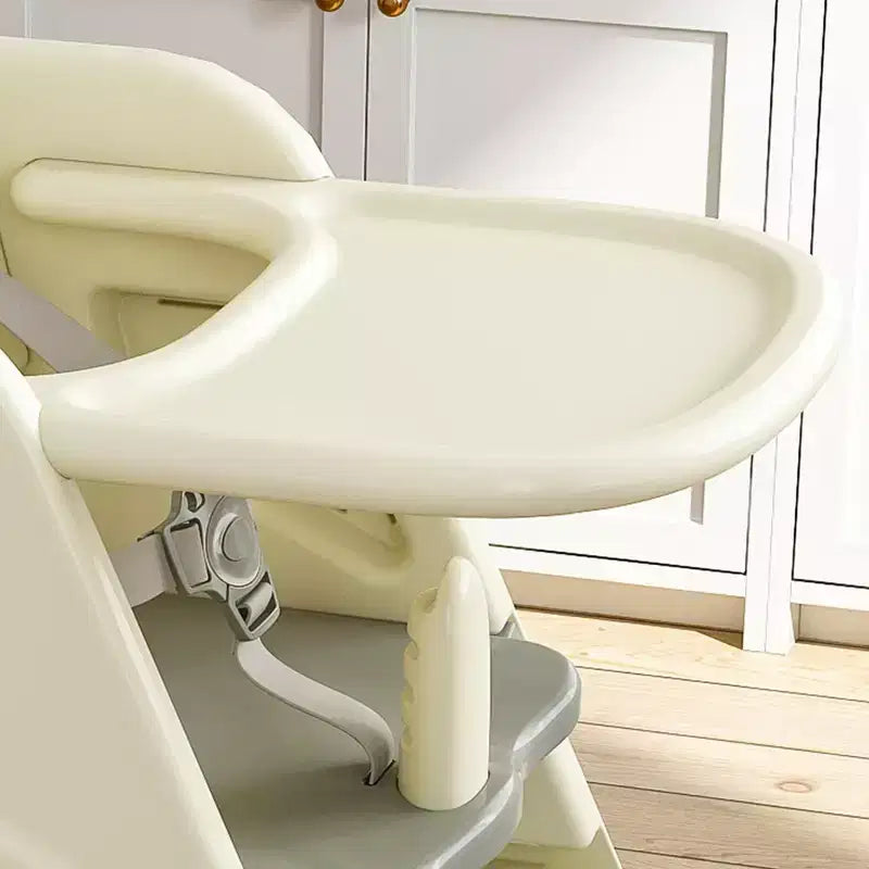 Seggiolone 3 in 1 regolabile per bambini, bianco e antracite/grigio/verde, per 1 bambino con vassoio e cintura di sicurezza
