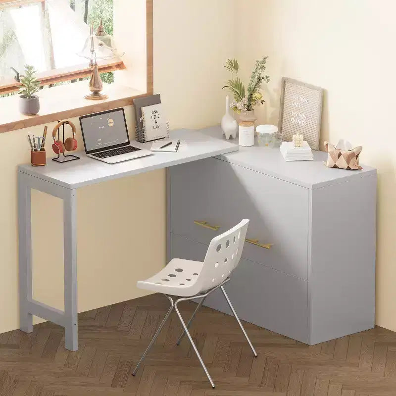 Letto a scomparsa Twin bianco con scrivania, 1 posto letto